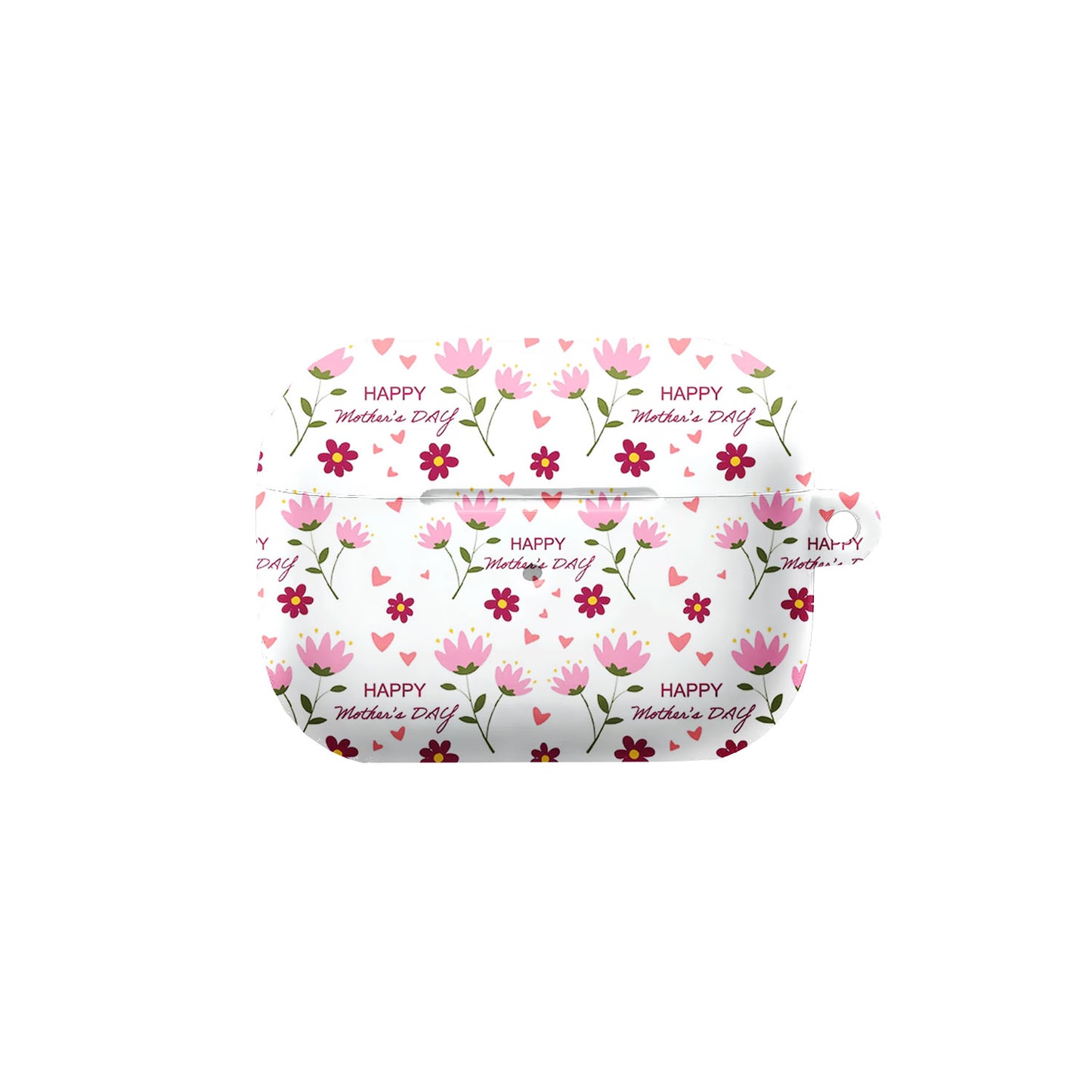Happy Mother's Day Floral Pink Earbud Airpod Case