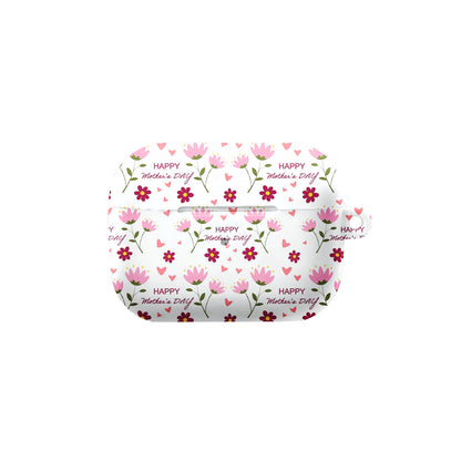 Happy Mother's Day Floral Pink Earbud Airpod Case