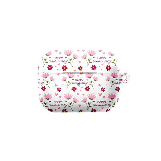 Happy Mother's Day Floral Pink Earbud Airpod Case