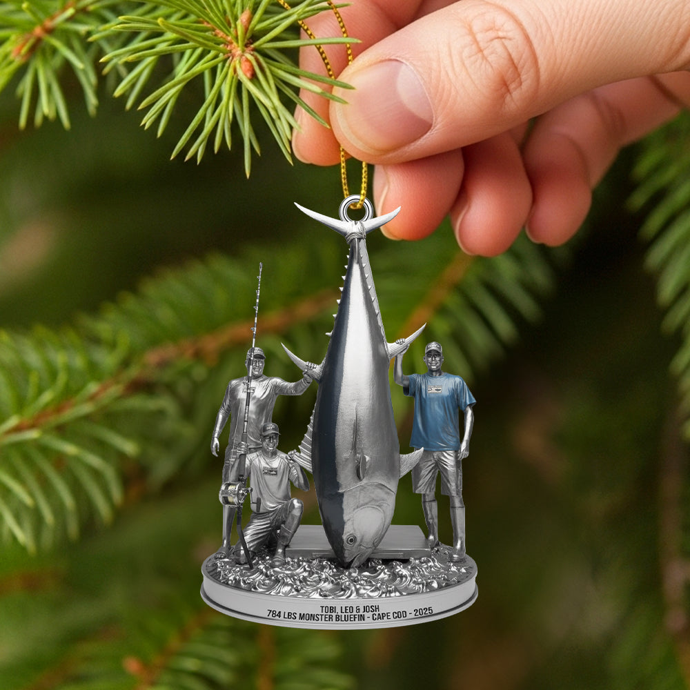 Fishing Trophy Moment Acrylic Ornament, Personalized Christmas Gifts 02qhtn040925