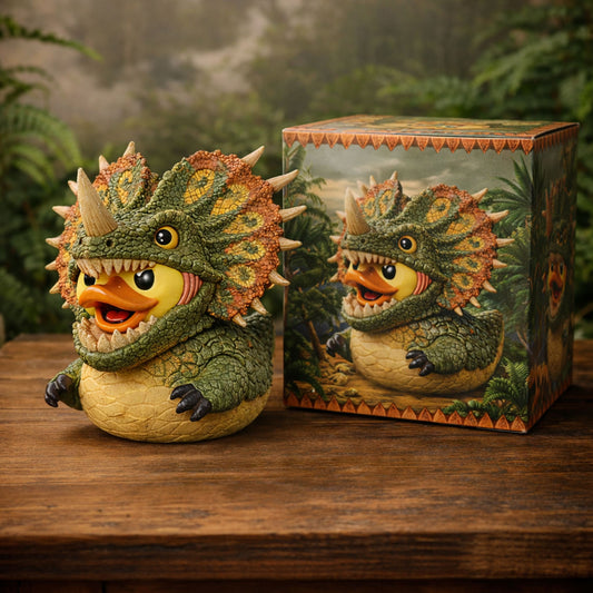 Monoclonius Dinosaur Cosplay Rubber Duck Figurine