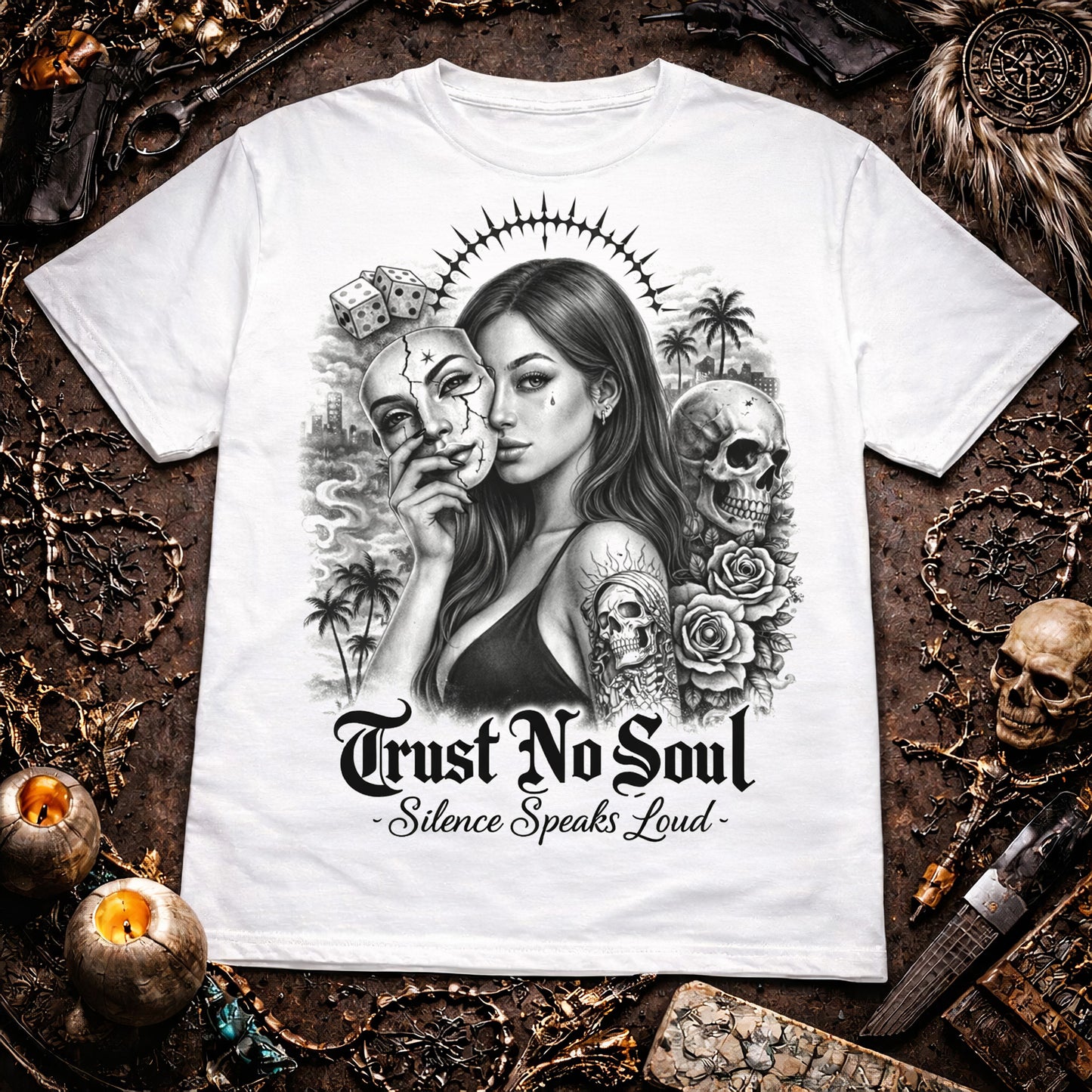 Trust No Soul Chicano Style Graphic Tee