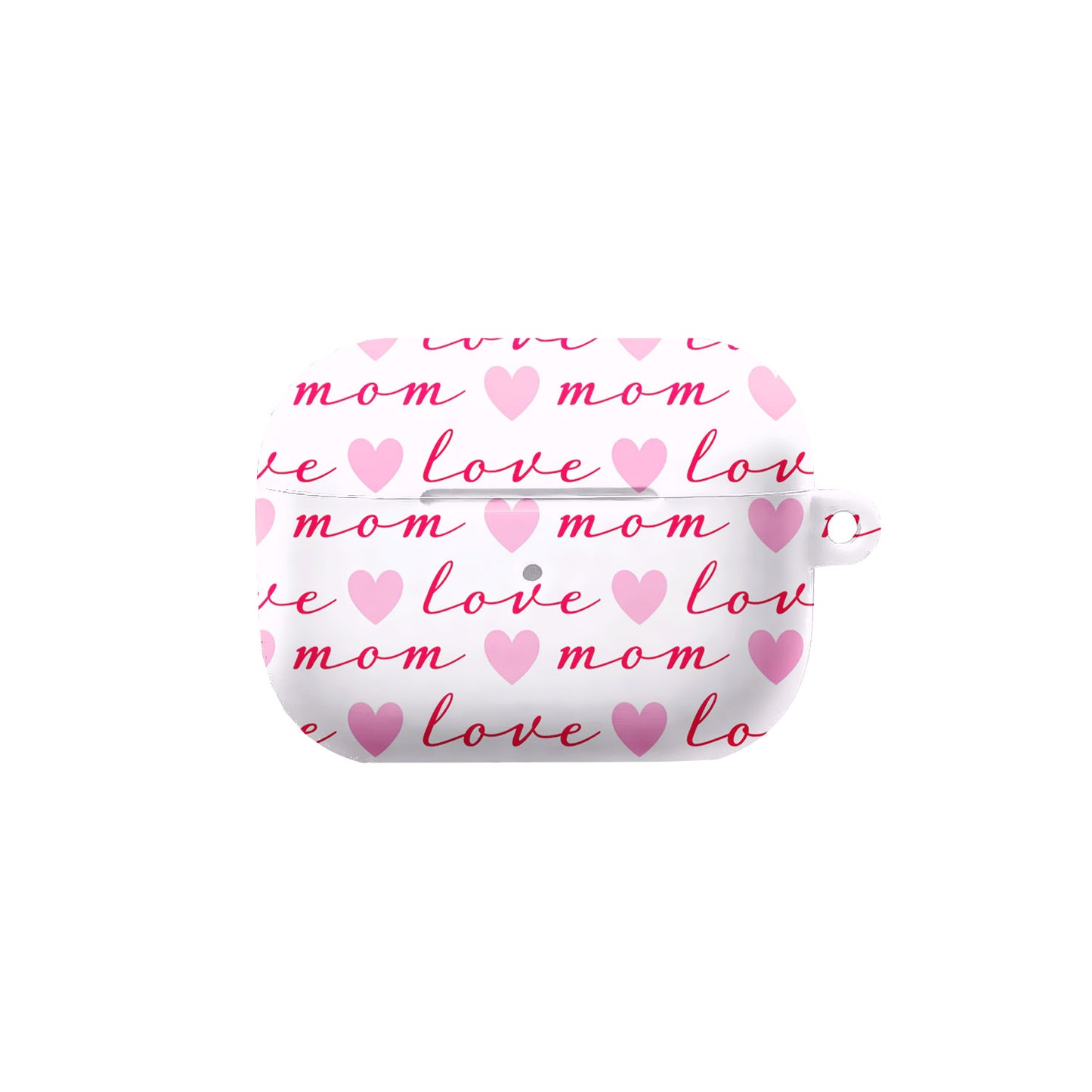 Love Mom Heart Pattern AirPods Case