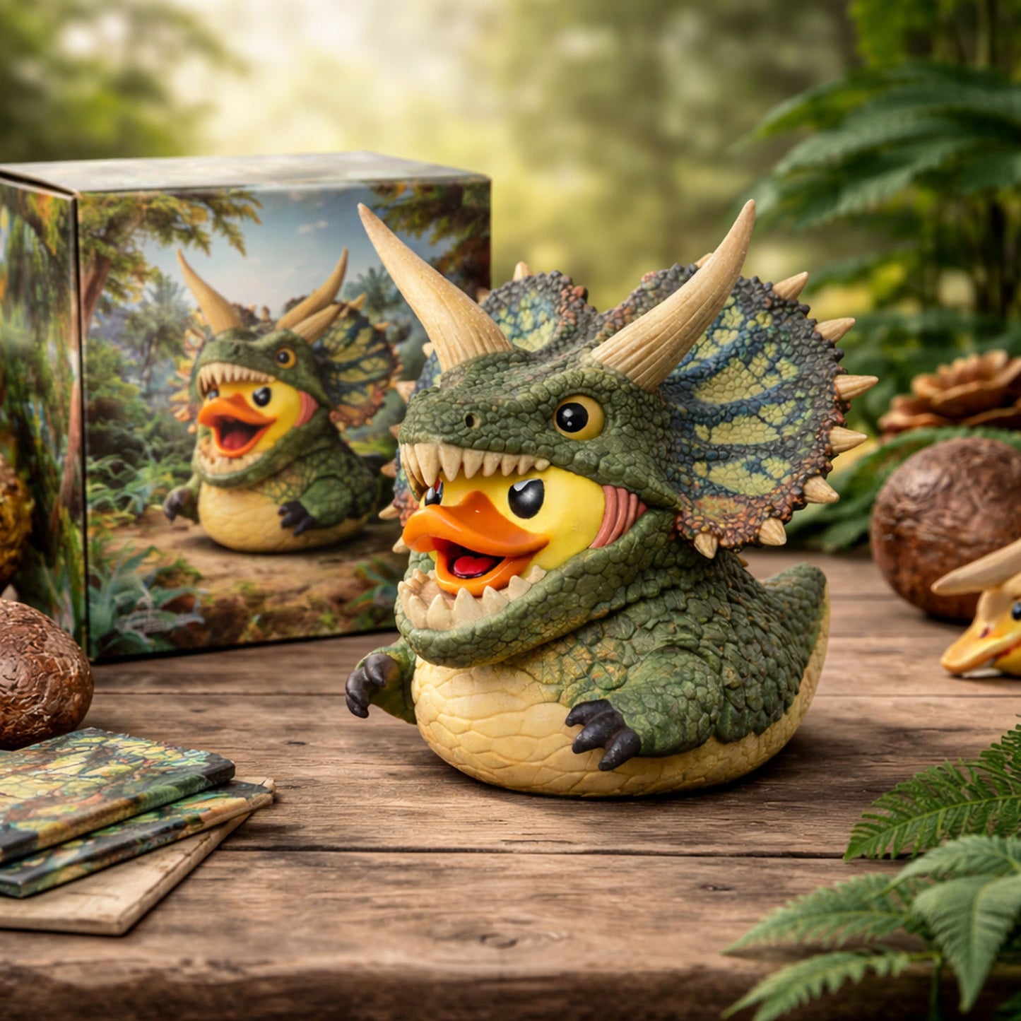 Triceratops Cosplay Rubber Duck Collectible Figurine
