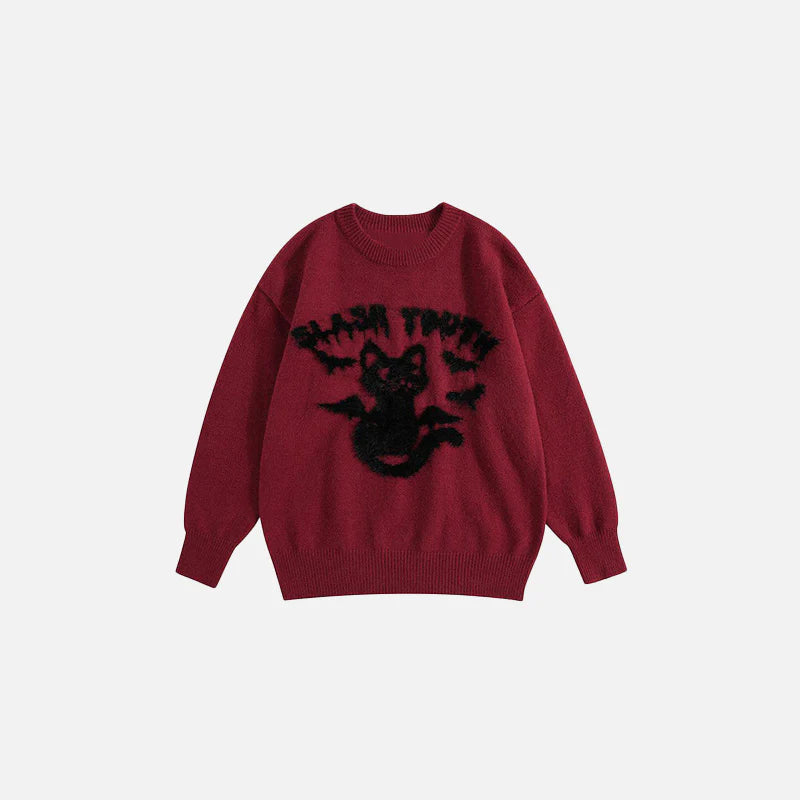 Y2K Slash Youth Cat Sweater