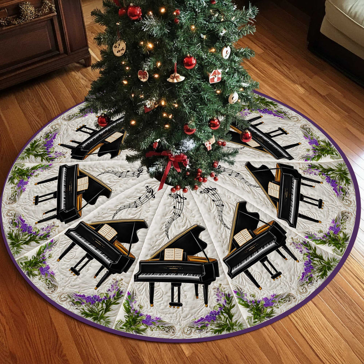 Piano Christmas Tree Skirt QFHA5291002