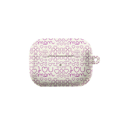 I Heart Mom Pattern Protective AirPods Case