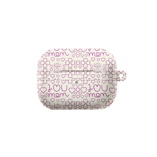 I Heart Mom Pattern Protective AirPods Case