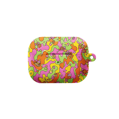 Retro Psychedelic Floral AirPods Case