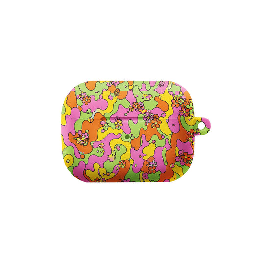 Retro Psychedelic Floral AirPods Case