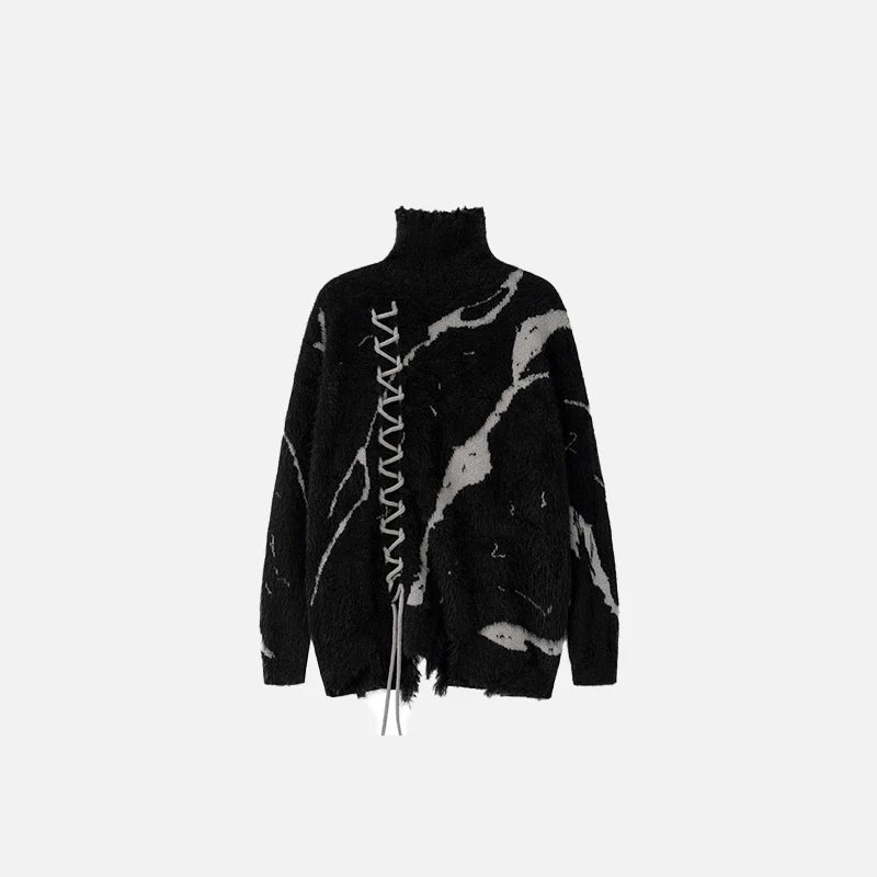 Stitched Turtleneck Black Sweater – Timeless Comfort & Sleek Style