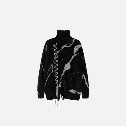 Stitched Turtleneck Black Sweater – Timeless Comfort & Sleek Style