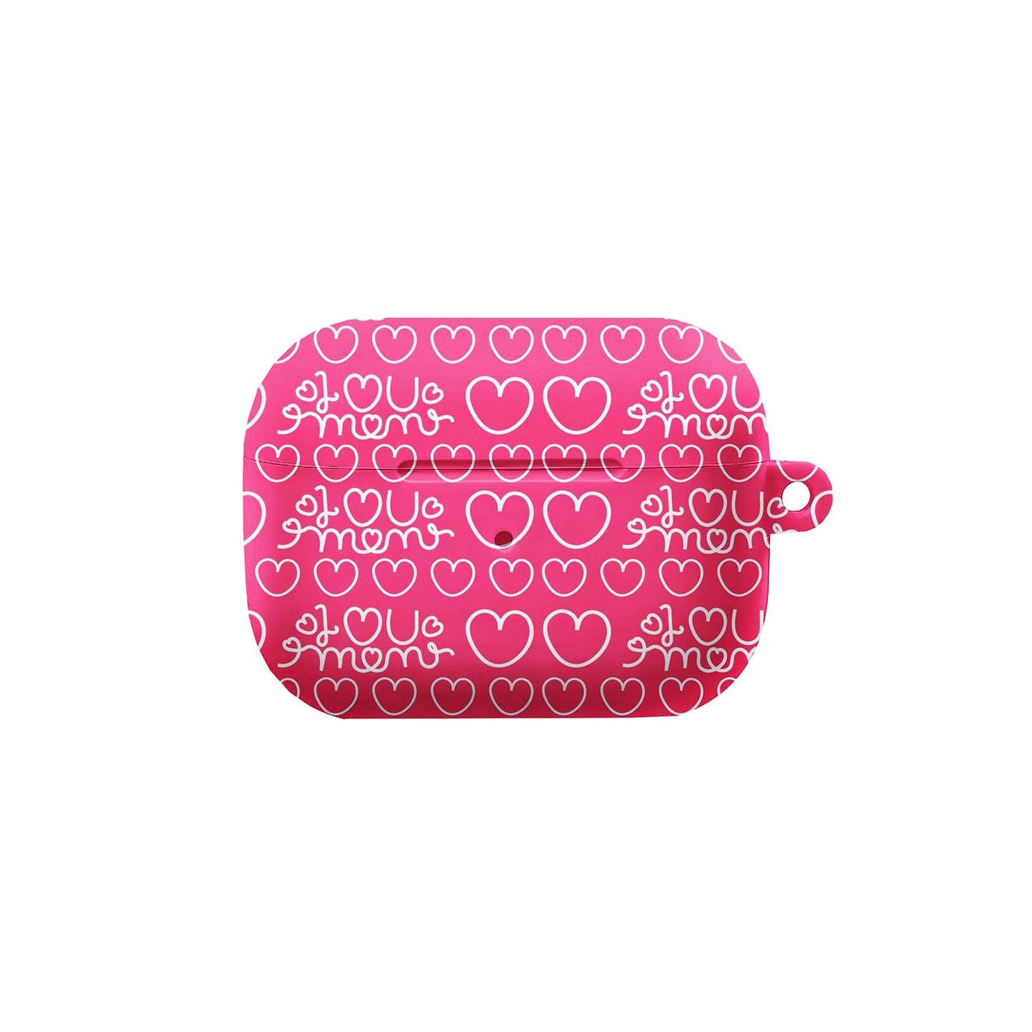 Pink Heart Pattern Gift Mother Day AirPods Case