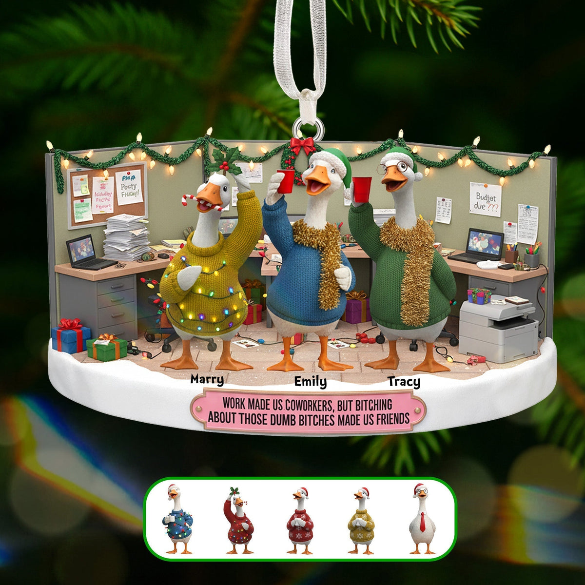 Goose Coworkers Ornament - Personalized Gifts For Christmas 01NAMG281025