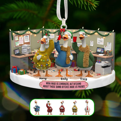 Goose Coworkers Ornament - Personalized Gifts For Christmas 01NAMG281025