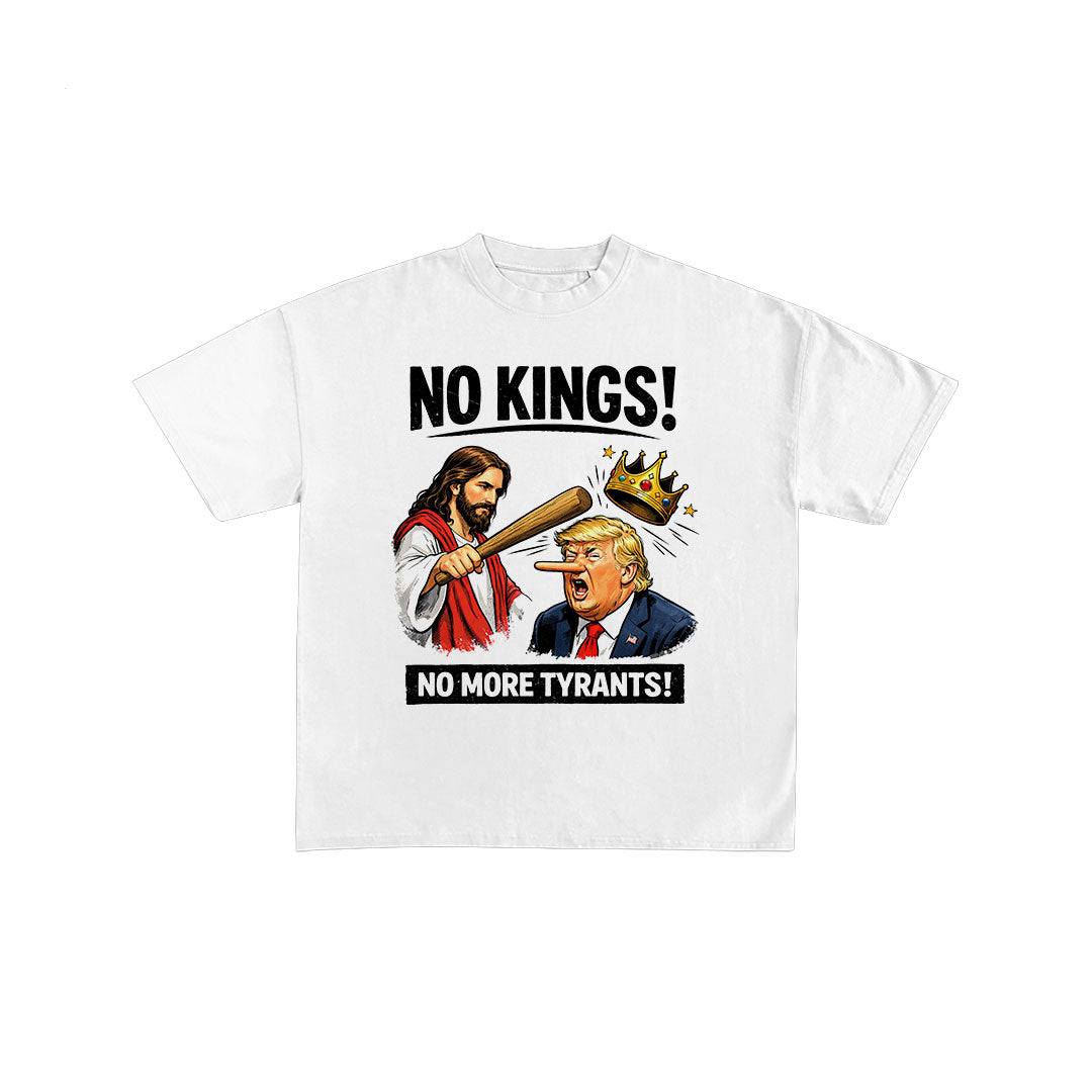 NO KINGS NO TYRANTS Anti-Trump Funny T-Shirt