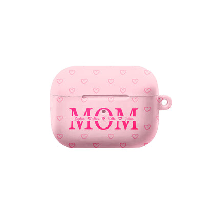 Personalized Mom Heart Pattern Mother Day AirPods Case