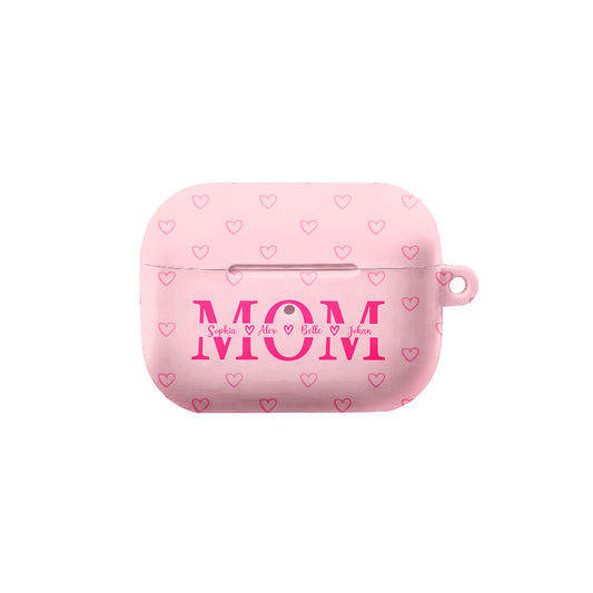 Personalized Mom Heart Pattern Mother Day AirPods Case