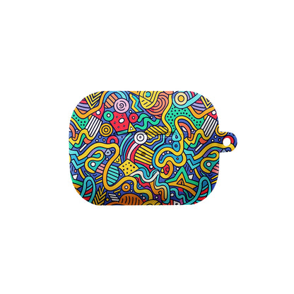 Colorful Abstract Doodle AirPods Case