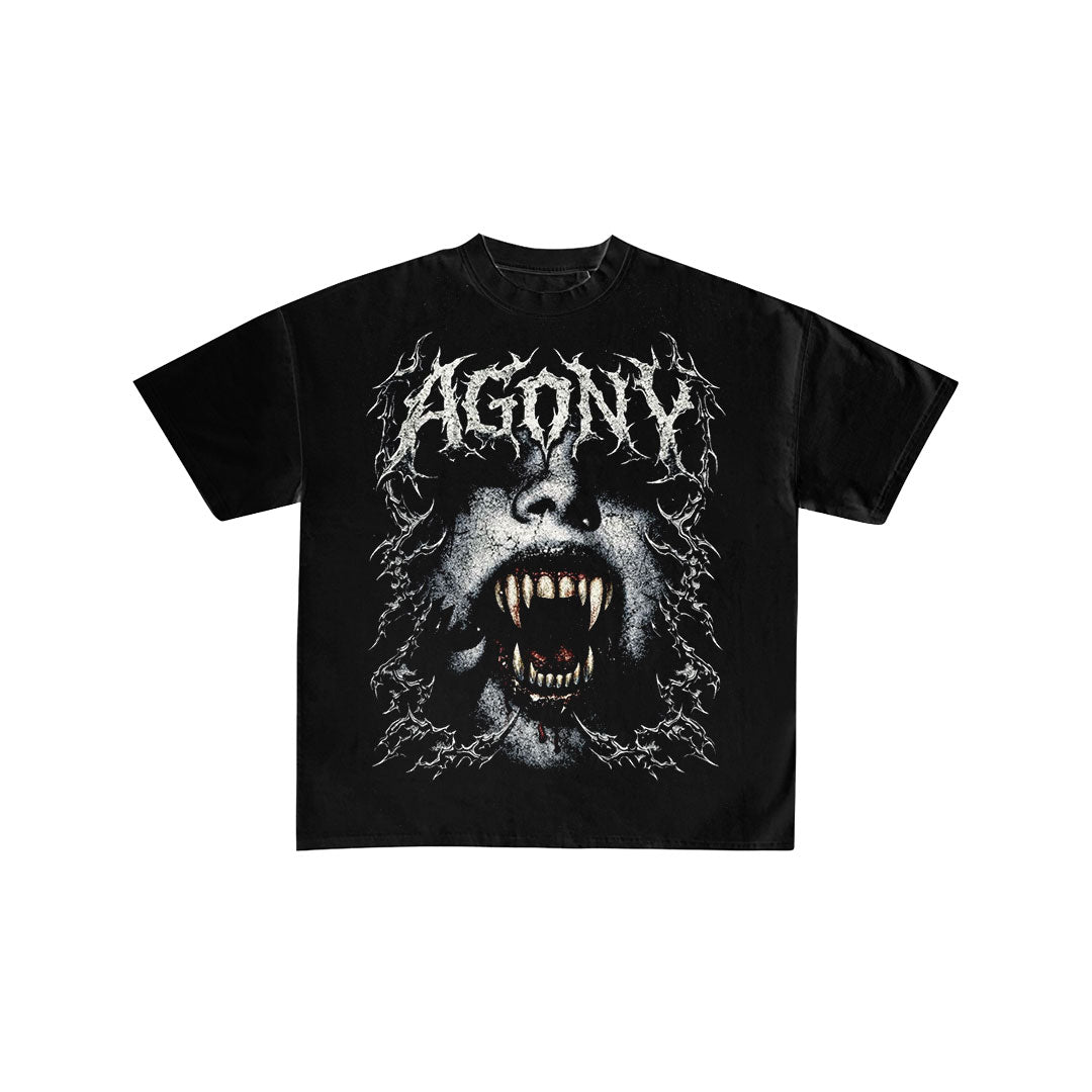 Agony Gothic Graphic Oversized T-Shirt