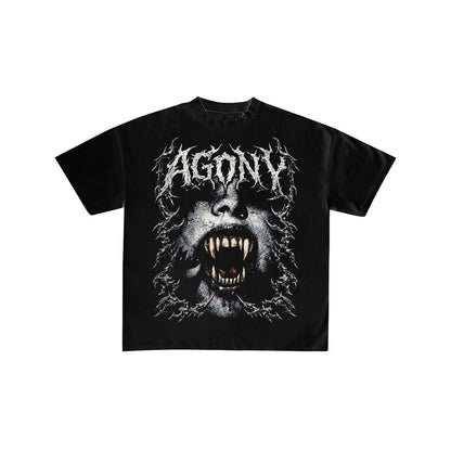 Agony Gothic Graphic Oversized T-Shirt