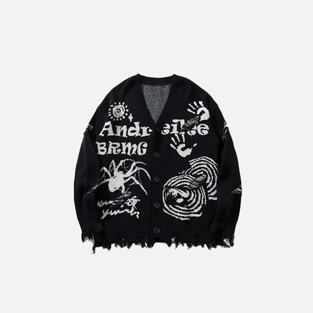 Abstract Graphic Sweater