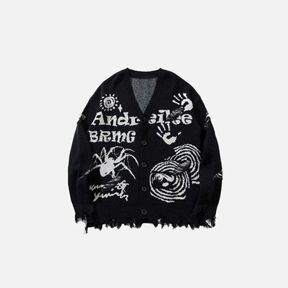 Abstract Graphic Sweater