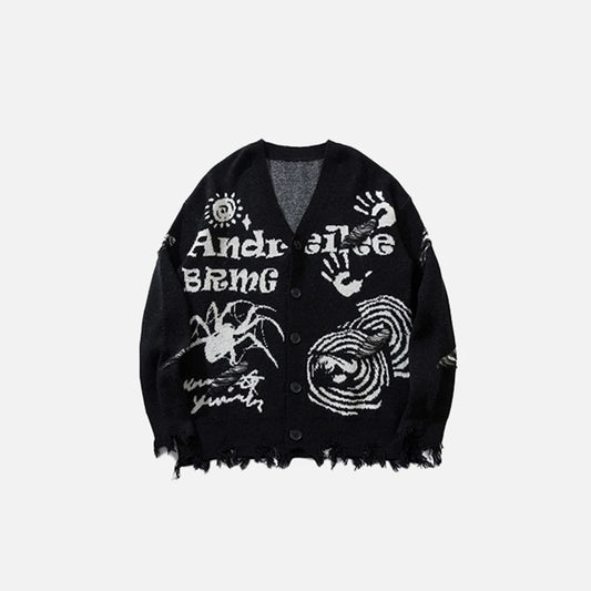 Abstract Graphic Sweater