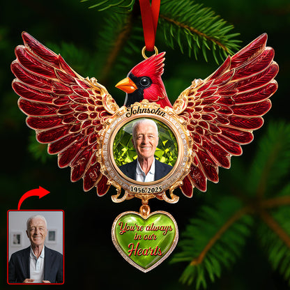 Cardinal Memorial Christmas Ornament – Custom Photo Gifts 02tgqn011025