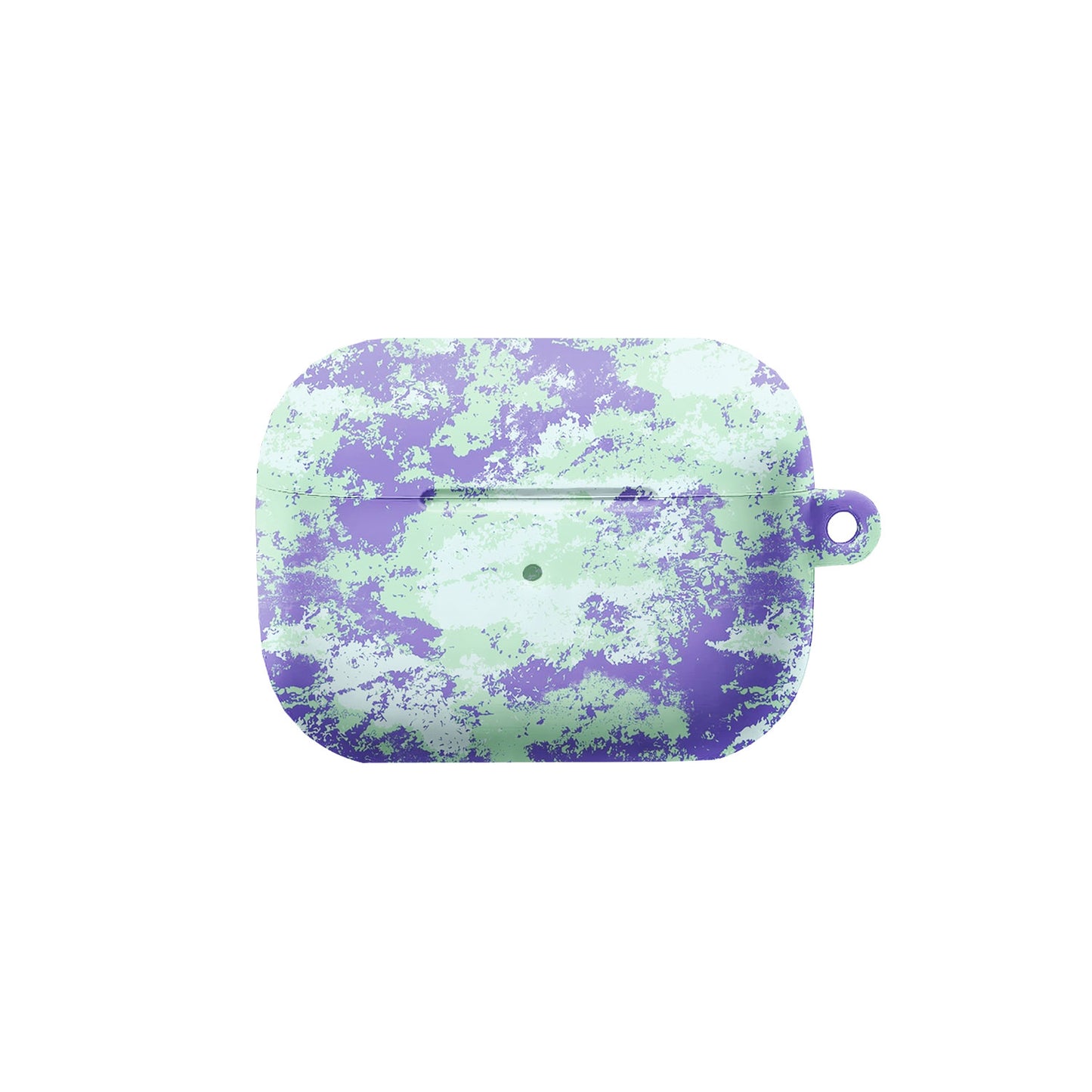 Purple and Green Abstract Texture AirPods Case