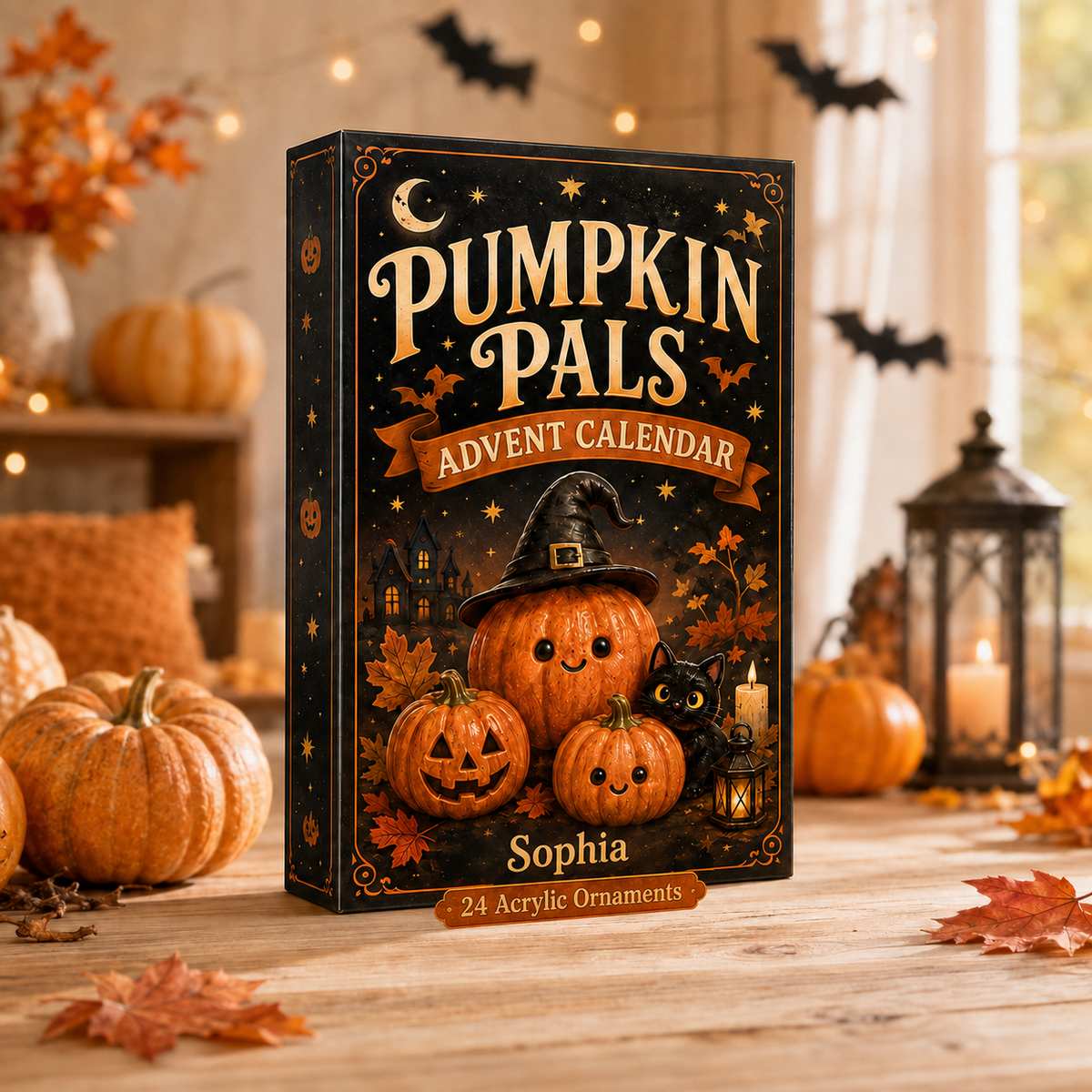 Pumpkin Pals Advent Calendar 2026 - 24 Day Spirits Countdown, Acrylic Charms Blind Box - Gift For Pumpkin Lovers