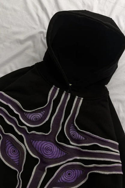 Eye Embroidered Pullover Hoodie