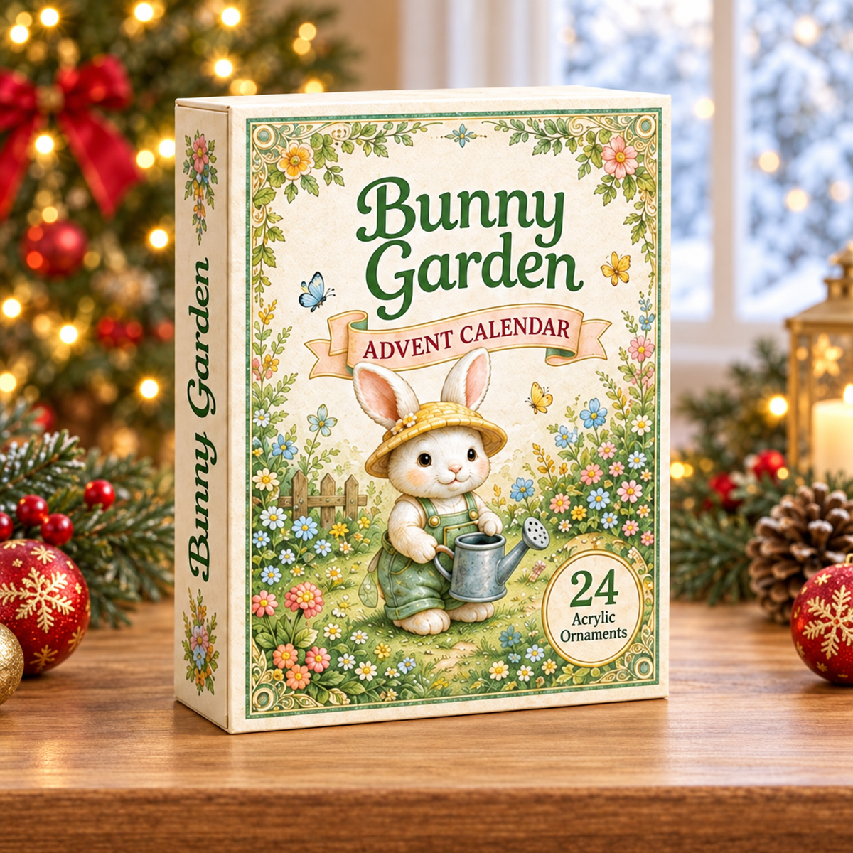 Bunny Garden Advent Calendar 2026 - 24-Day Festive Countdown, Acrylic Charms Blind Box - Gift For Bunny Lovers