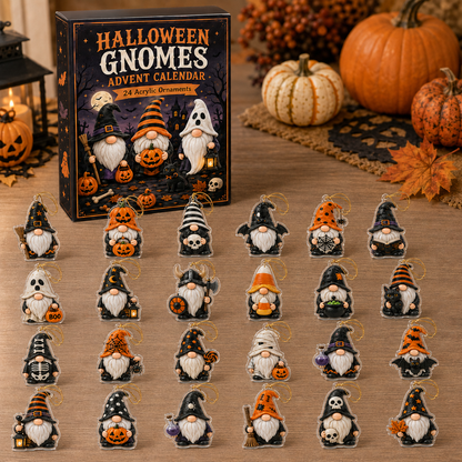 Spooky Gnome Squad Advent Calendar 2026 - 24 Day Spirits Countdown, Acrylic Charms Blind Box - Gift For Family & Friends