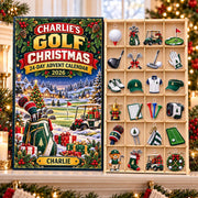 Personalized Golf Advent Calendar 2026, 24 Day Christmas Countdown, Golf Lover Gift, Acrylic Ornament Set, Golfer Christmas Gift