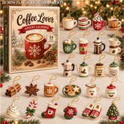 Cozy Coffee Lover Advent Calendar 2026 - 24-Day Festive Countdown, Acrylic Charms Blind Box - Gift For Coffee Lovers
