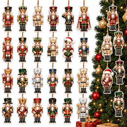 Christmas Nutcracker Advent Calendar 2026, 24 Day Nutcracker Ornament Set, Christmas Countdown Gift, Holiday Tree Decor, Xmas Keepsake