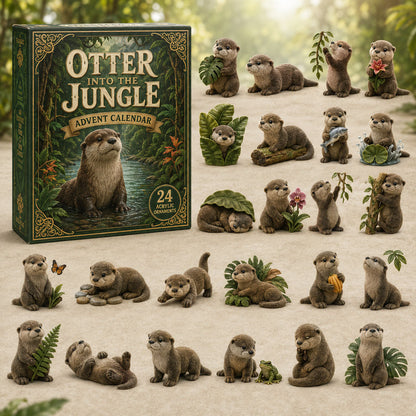Otter In Jungle Advent Calendar 2026 - 24-Day Festive Countdown, Acrylic Charms Blind Box - Gift For Otter Lovers