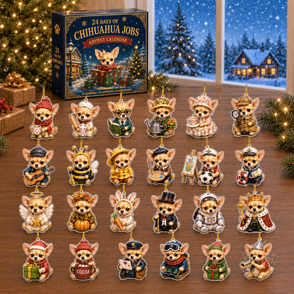 Chihuahua Jobs Advent Calendar - 24 Days of Acrylic Ornament