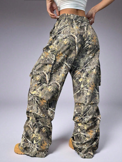 Women’s Plus Size High Waist Camo Pants