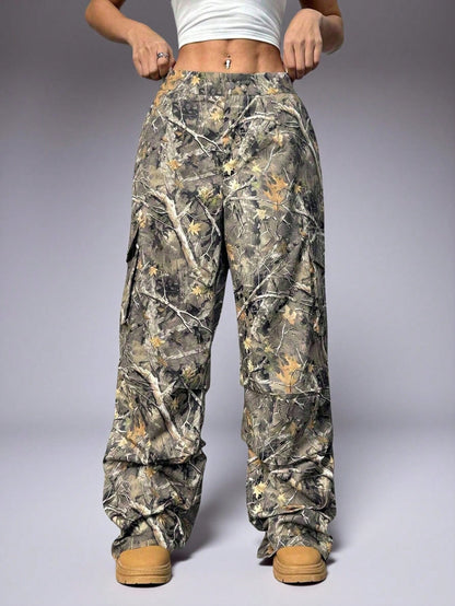Women’s Plus Size High Waist Camo Pants