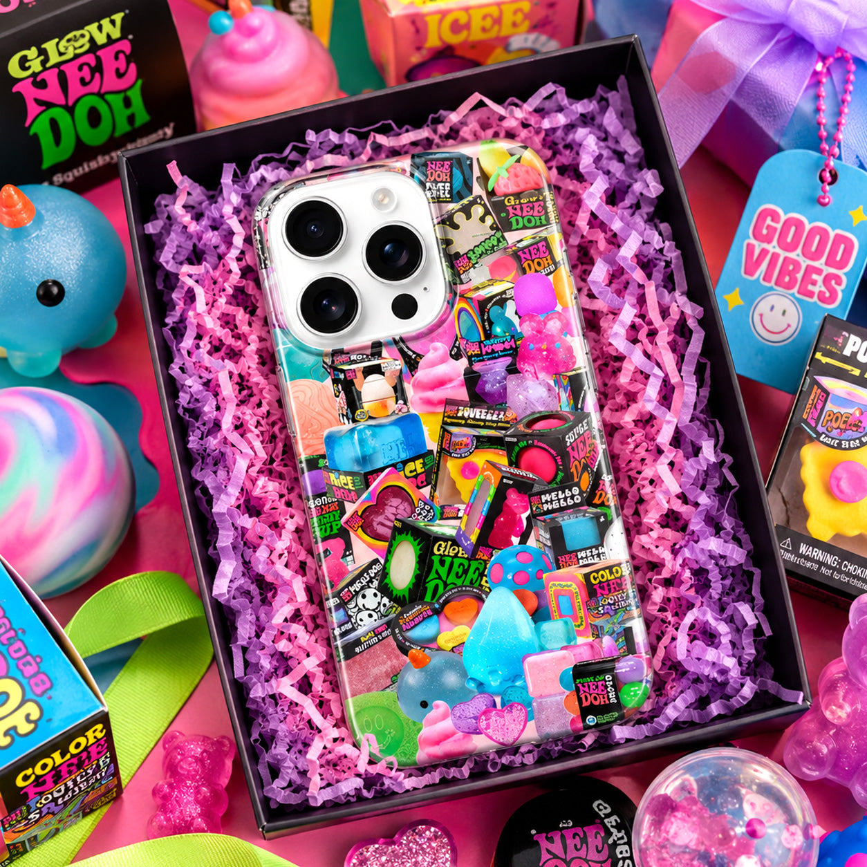 NeeDoh Stress Ball Toys Collage Phone Case