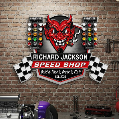 Horror Drag Racing Metal Sign - Personalized Christmas Gifts 06natn300625