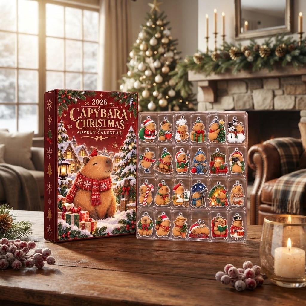 2026 Capybara Christmas Advent Calendar 24 Day Charms