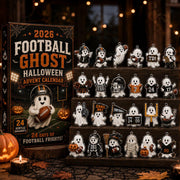 2026 Football Ghost Halloween Advent Calendar: 24 Ornaments