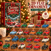 24-Day Christmas Car Advent Calendar 2026, Auto Lover Holiday Countdown Box, Acrylic Vehicle Ornament Set, Mechanic Decor Gift
