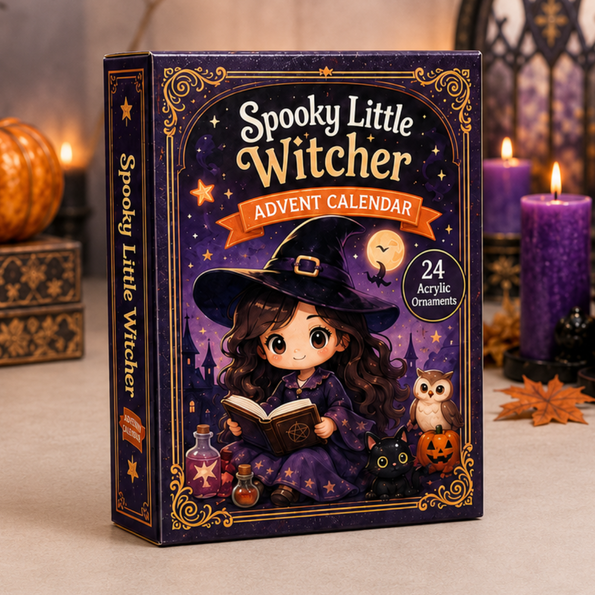Spooky Little Witcher Advent Calendar 2026 - 24-Day Festive Countdown, Acrylic Charms Blind Box - Gift For Cute Collectors