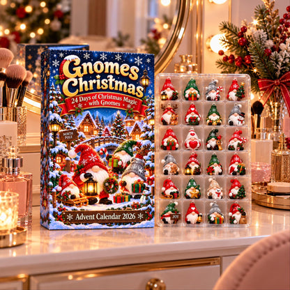 Gnome Advent Calendar 2026, 24 Piece Gnome Ornament Set, Gnome Blind Box Advent Calendar, Cute Gnome Countdown Gift for Home Decor