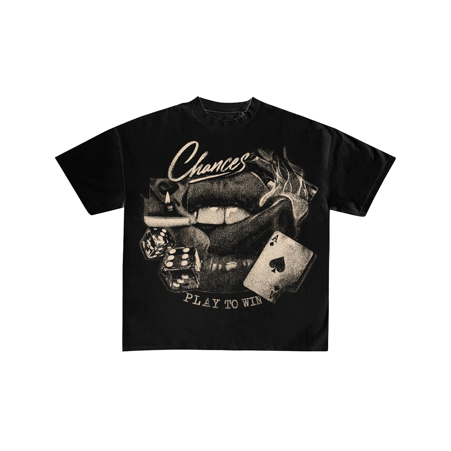 Chances Play to Win Oversized Graphic T-Shirt