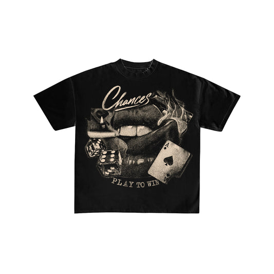 Chances Play to Win Oversized Graphic T-Shirt